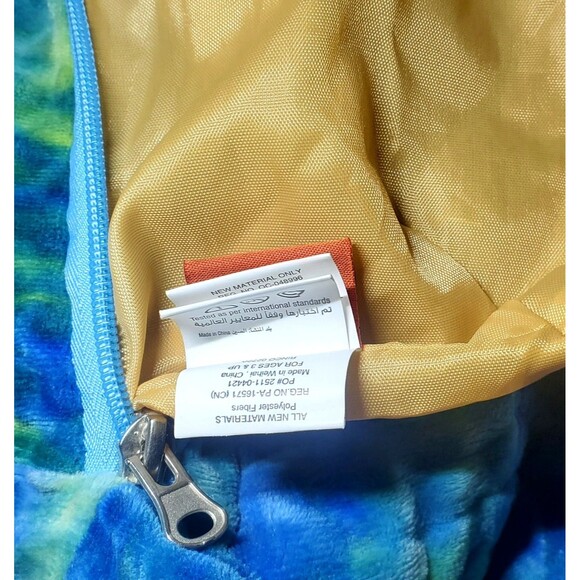 Adventure Planet  21"Triceratops Dinosaur Backpack Tie Dye Blue Stuffed Animal - Picture 9 of 12